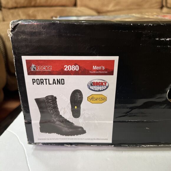 MENS ROCKY 2080 8” PORTLAND LACE-TO-TOE WATERPROOF BOOTS SIZE‎ 8M NIB - Picture 12 of 14